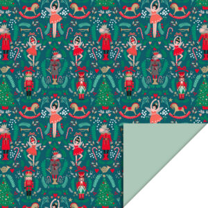 Rol Inpakpapier - X-mas - Nutcracker - Pistache
