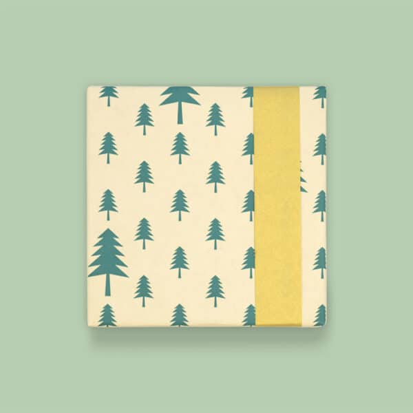 Rol Inpakpapier - X-mas - Tree Beige/Jade Green - Gold