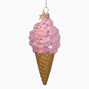 Vondels Kerstbal Multicolor Disco Glitter Ice Cream