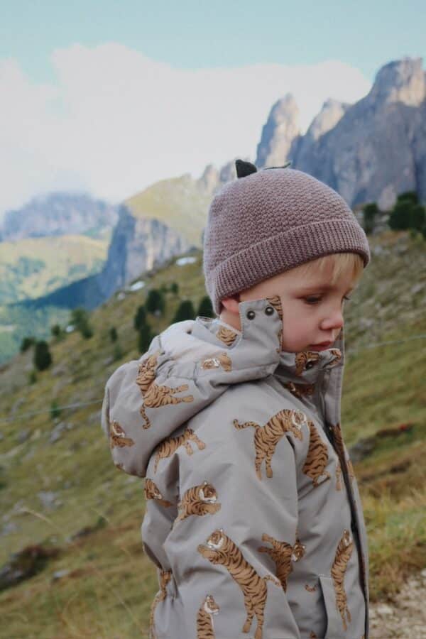 Konges Sløjd Konges Sløjd Fruity Beanie Bunny Brown Melange 5715681083659 Konges AW25 Kleding & Accessoires Accessoires Hoedjes & Petjes Wijs west