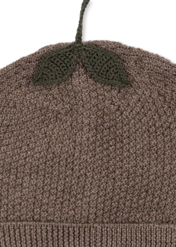Konges Sløjd Konges Sløjd Fruity Beanie Bunny Brown Melange 5715681083659 Konges AW25 Kleding & Accessoires Accessoires Hoedjes & Petjes Wijs west