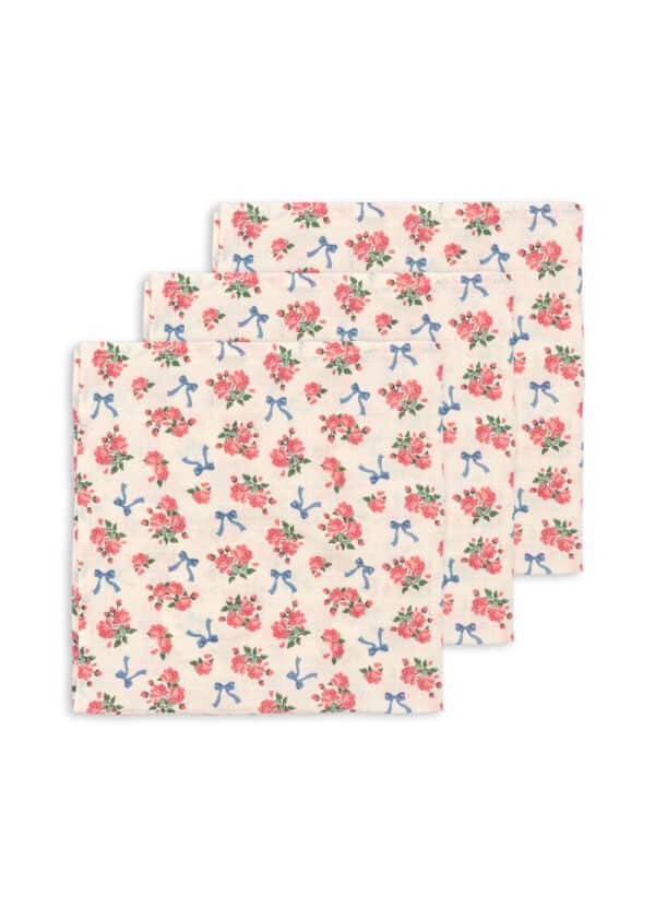 Konges Sløjd Konges Sløjd 3 Pack Muslin Cloth Gots Nonoka 5715681135020 Konges AW25 Verzorging Swaddles  Wijs west