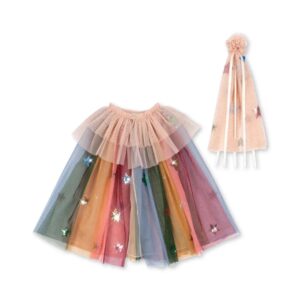 Konges Sløjd Konges Sløjd Glitter Rainbow Costume Evening Sand 5715681113042 Konges AW25 Speelgoed & Spellen Verkleden  Wijs west