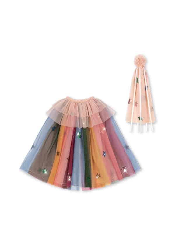 Konges Sløjd Konges Sløjd Glitter Rainbow Costume Evening Sand 5715681113042 Konges AW25 Speelgoed & Spellen Verkleden  Wijs west