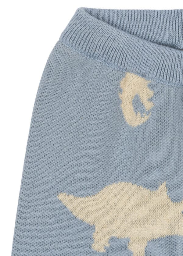 Konges Sløjd Konges Sløjd Lapis Knit Pants Gots Dino Mist 5715681115329 Konges AW25 Kleding & Accessoires Broeken  Wijs west