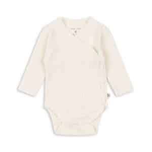 Konges Sløjd Konges Sløjd Minnie Newborn Body Gots Antique White 5715681122488 Konges AW25 Kleding & Accessoires Baby Rompers Wijs west