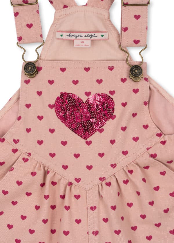 Konges Sløjd Konges Sløjd Nola Sequin Overalls Gots Berry Coeur 5715681124758 Konges AW25 Kleding & Accessoires Baby Rompers Wijs west