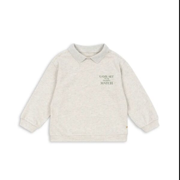 Konges Sløjd Konges Sløjd Spotty Ls Polo Gots Off White Melange 5715681128121 Konges AW25 Kleding & Accessoires Shirts  Wijs west