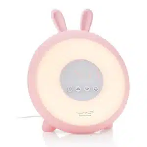 Rabbit Wake Up Lamp with Alarm Clock, Pink