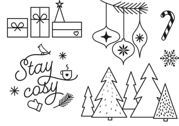 Kerst metallic Raamstiften