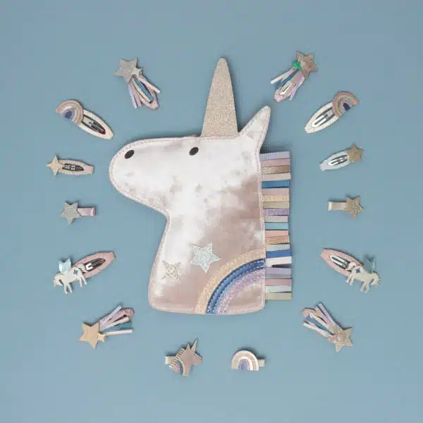 Mimi & Lula Mimi & Lula Celeste Unicorn Mini Clic Clacs 5061064830595 Mimi AW25 6 Verzorging Haaraccessoires Wijs west