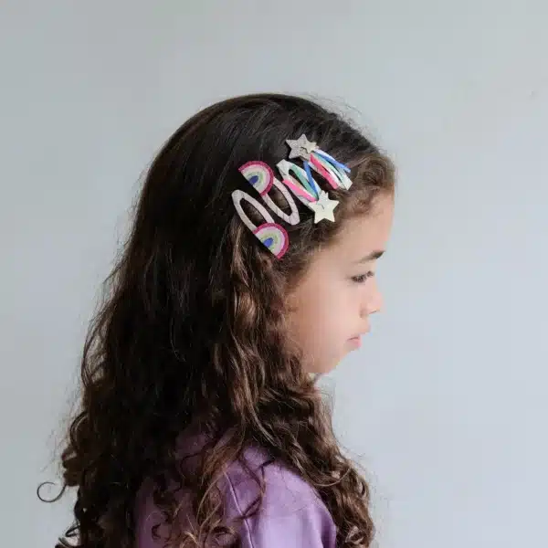 Mimi & Lula Mimi & Lula Disco Over The Rainbow Clips 5061064830717 Mimi AW25 6 Verzorging Haaraccessoires Wijs west