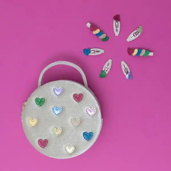 Mimi & Lula Mimi & Lula Jazzy Heart Mini Clic Clacs 5061064830854 Mimi AW25 6 Verzorging Haaraccessoires Wijs west