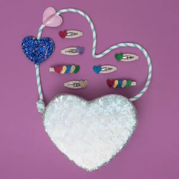 Mimi & Lula Mimi & Lula Jazzy Heart Mini Clic Clacs 5061064830854 Mimi AW25 6 Verzorging Haaraccessoires Wijs west