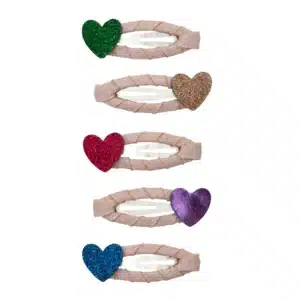 Mimi & Lula Mimi & Lula Jazzy Heart Mini Clic Clacs 5061064830854 Mimi AW25 6 Verzorging Haaraccessoires Wijs west
