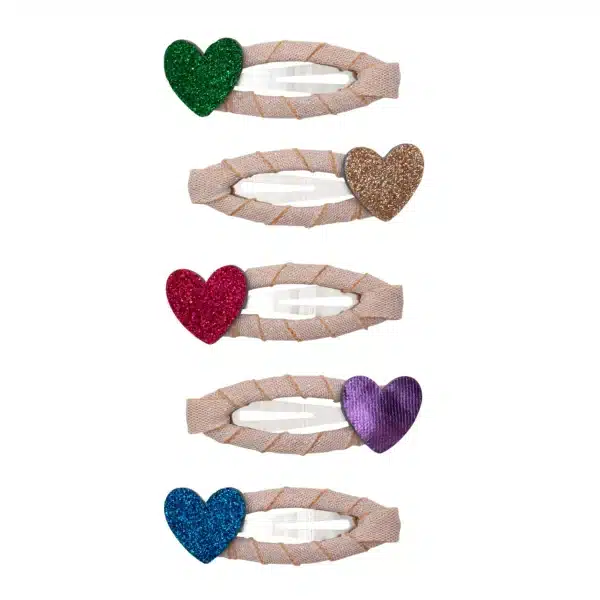 Mimi & Lula Mimi & Lula Jazzy Heart Mini Clic Clacs 5061064830854 Mimi AW25 6 Verzorging Haaraccessoires Wijs west