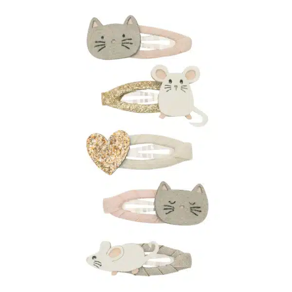 Mimi & Lula Mimi & Lula Cat & Mouse Mini Clic Clacs 5061064831134 Mimi AW25 6 Verzorging Haaraccessoires Wijs west