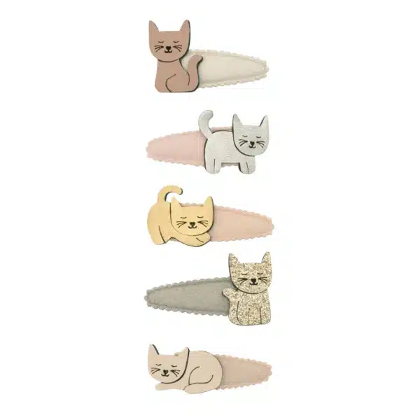 Mimi & Lula Mimi & Lula Kitty Cat Mini Clic Clacs 5061064831165 Mimi AW25 6 Verzorging Haaraccessoires Wijs west