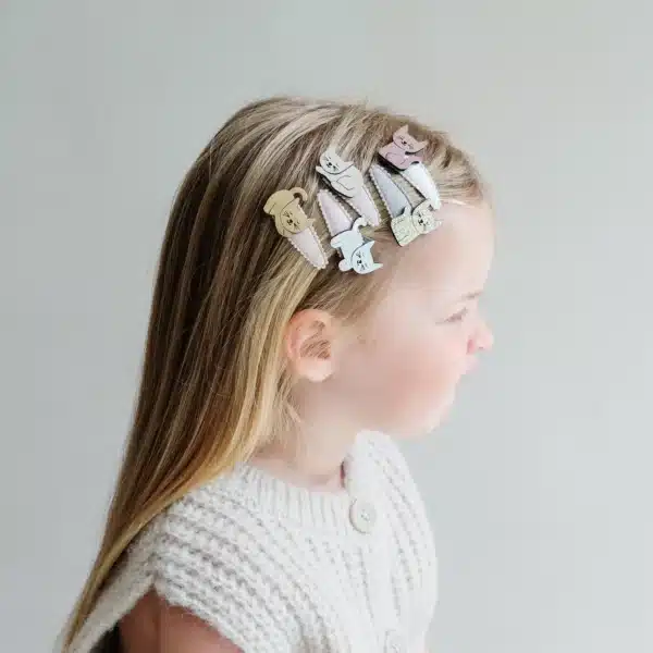 Mimi & Lula Mimi & Lula Kitty Cat Mini Clic Clacs 5061064831165 Mimi AW25 6 Verzorging Haaraccessoires Wijs west