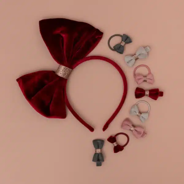 Mimi & Lula Mimi & Lula Christmas Velvet Bow Ponies 5061064831530 Mimi AW25 6 Verzorging Haaraccessoires Wijs west