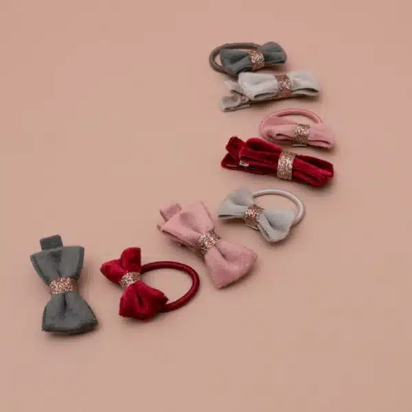 Mimi & Lula Mimi & Lula Christmas Velvet Bow Ponies 5061064831530 Mimi AW25 6 Verzorging Haaraccessoires Wijs west