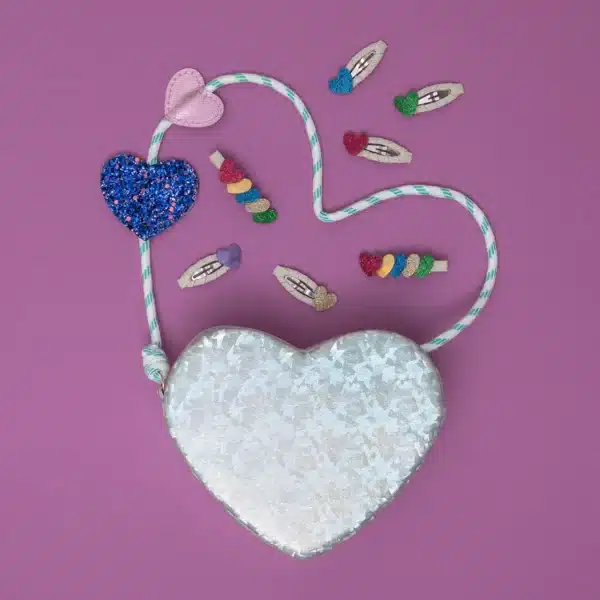 Mimi & Lula Mimi & Lula Holographic Heart Bag 5061064831660 Mimi AW25 18 Kleding & Accessoires Tassen & Rugzakken Wijs west