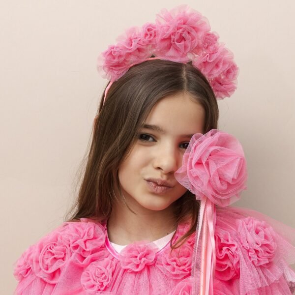 Mimi & Lula Mimi & Lula Pink Ruffle Flower Headdress 5061064832018 Mimi AW25 11