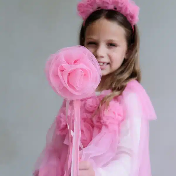 Mimi & Lula Mimi & Lula Pink Ruffle Flower Wand 5061064832025 Mimi AW25 6 Speelgoed & Spellen Verkleden Wijs west