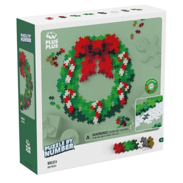 Plus Plus Puzzle By Number - Christmas Wreath