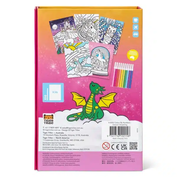 Tiger Tribe Colour By Numbers - Unicorn Dreaming