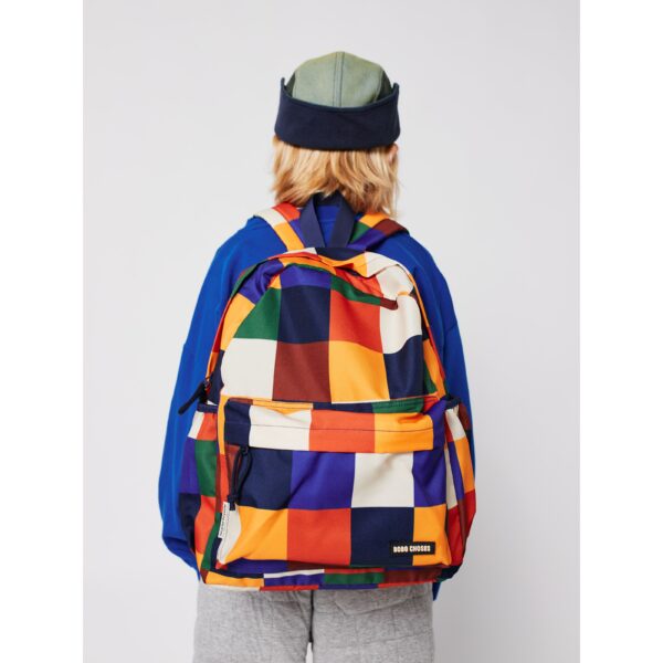 Bobo Choses Bobo Choses Multicolor Tiles School Bag Multicolor 8445782342016 AW25 Bobo Kleding & Accessoires Tassen & Rugzakken  Wijs west