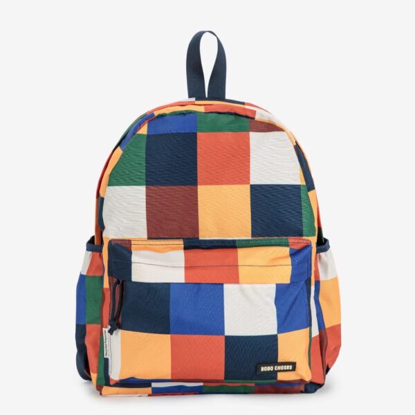 Bobo Choses Bobo Choses Multicolor Tiles School Bag Multicolor 8445782342016 AW25 Bobo Kleding & Accessoires Tassen & Rugzakken  Wijs west
