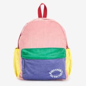 Bobo Choses Bobo Choses Tic Tac Toe Color Block Corduroy School Bag Multicolor 8445782342047 AW25 Bobo Kleding & Accessoires Tassen & Rugzakken  Wijs west