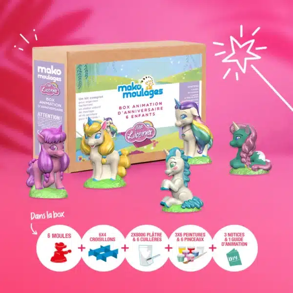 Mako Moulages Mako Moulages - Verjaardagsbox Voor 6 Kinderen Eenhoorn  Mako Speelgoed & Spellen Knutselen  Wijs west