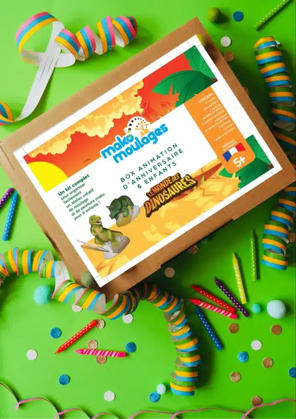 Mako Moulages Mako Moulages - Verjaardagsbox Voor 6 Kinderen Dinosaurus  Mako Speelgoed & Spellen Knutselen  Wijs west