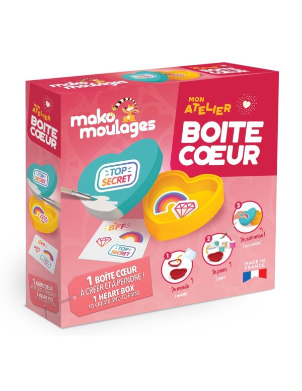 Mako Moulages Mako Moulages - Atelier Sieradendoosje Hartje Decoratie 3760012590940 Mako Speelgoed & Spellen Knutselen  Wijs west