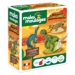 Mako Moulages Mako Moulages - Tyrannosaurus Rex Triceratops Diplodocus Dino 3 Mallen Set Voor Sneldrogend Gips 3760012590971 Mako Speelgoed & Spellen Knutselen  Wijs west