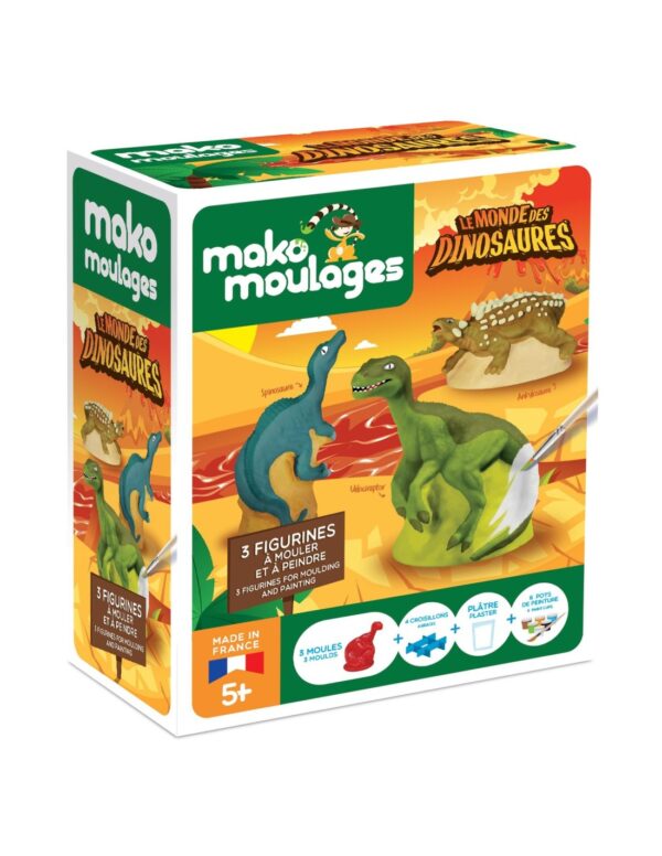 Mako Moulages Mako Moulages - Tyrannosaurus Rex Triceratops Diplodocus Dino 3 Mallen Set Voor Sneldrogend Gips 3760012590971 Mako Speelgoed & Spellen Knutselen  Wijs west