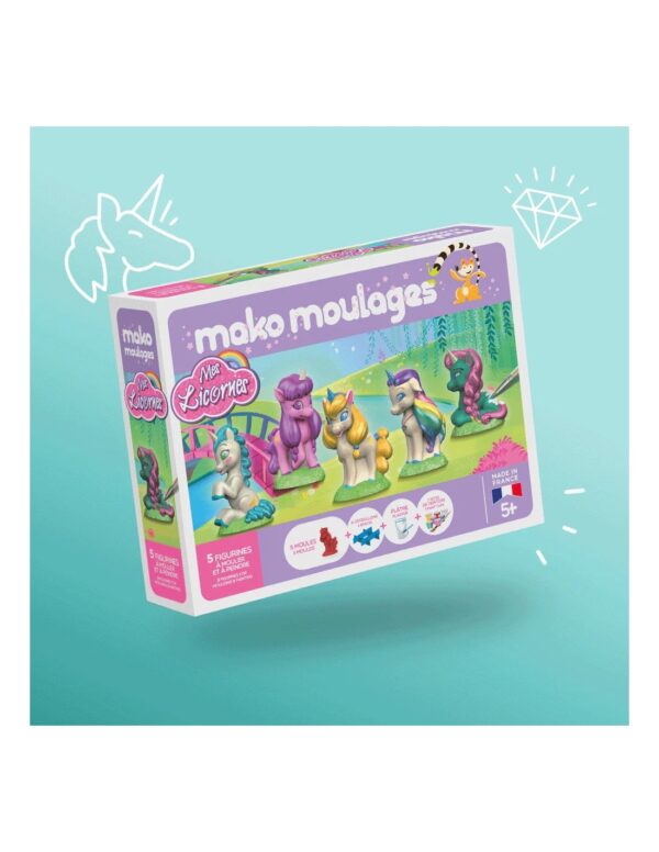 Mako Moulages Mako Moulages - Eenhoorn 5 Mallen Voor Sneldrogend Gips Set - Pakket L 3760012590995 Mako Speelgoed & Spellen Knutselen  Wijs west