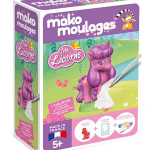 Mako Moulages Mako Moulages - Eenhoorn Lila 1 Mal Voor Sneldrogend Gips Set - Pakket S 3760012591121 Mako Speelgoed & Spellen Knutselen  Wijs west