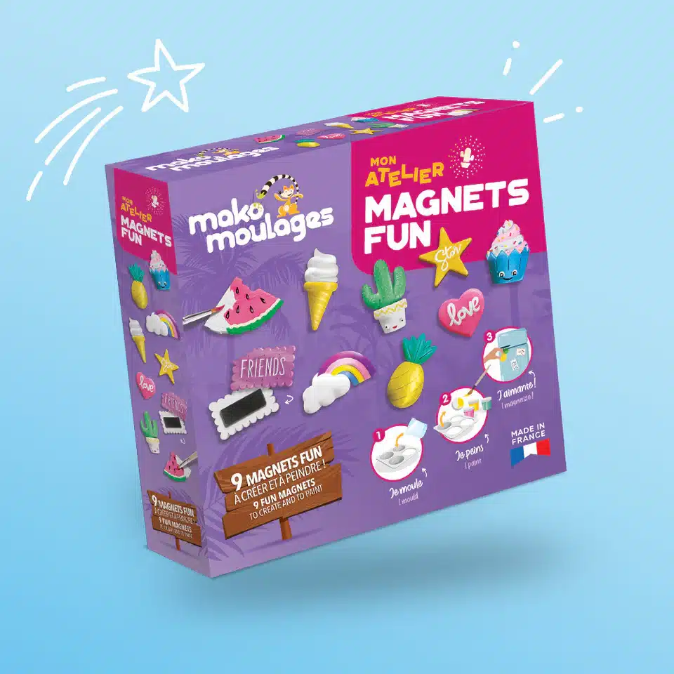 Mako Moulages Mako Moulages - Magneten Fun 3760012591190 Mako Speelgoed & Spellen Knutselen  Wijs west
