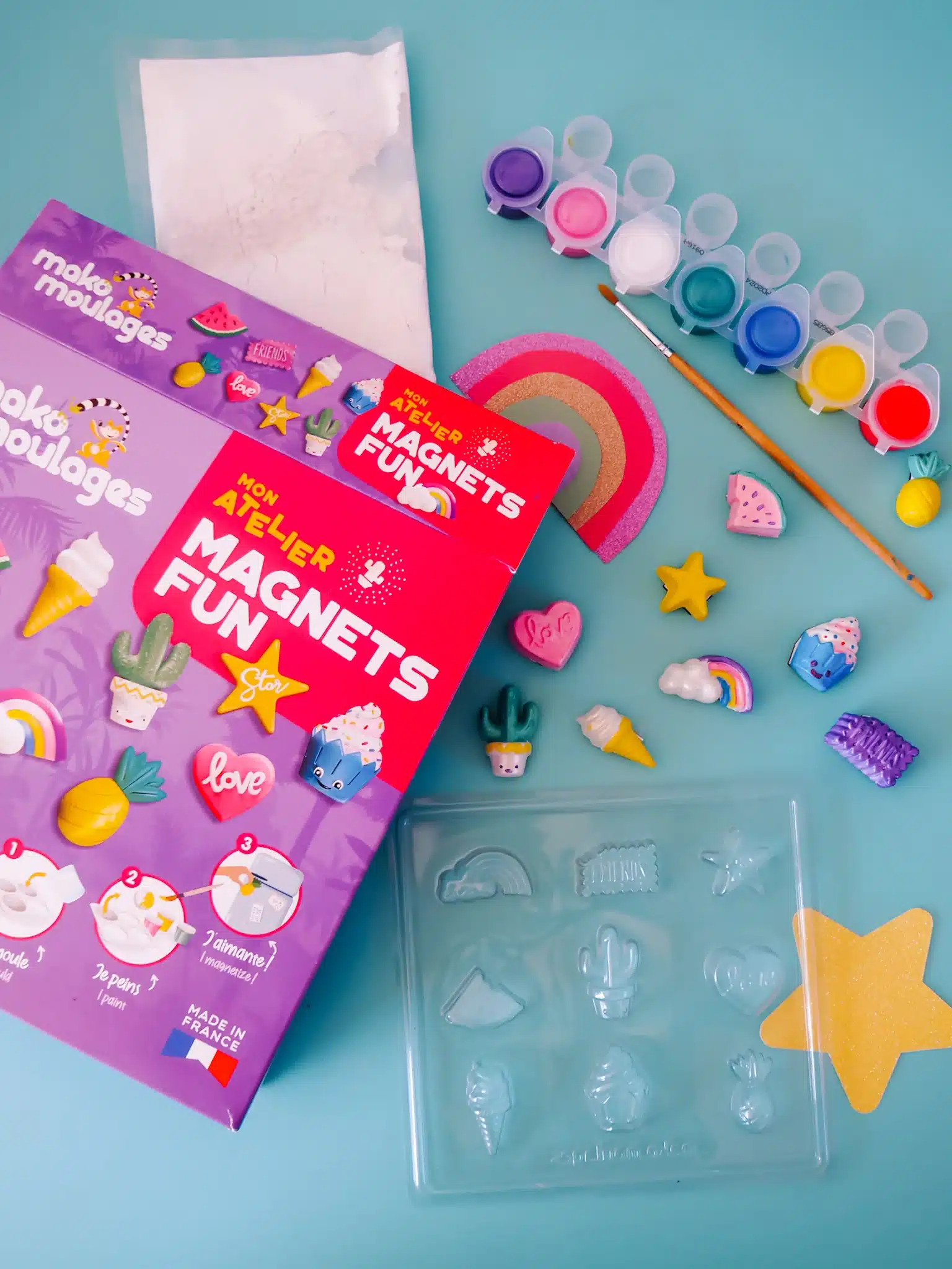 Mako Moulages Mako Moulages - Magneten Fun 3760012591190 Mako Speelgoed & Spellen Knutselen  Wijs west