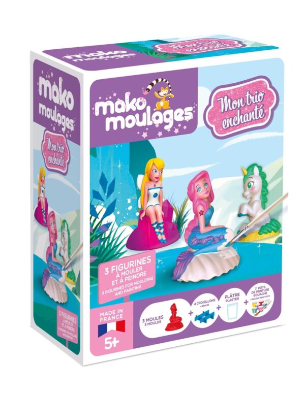 Mako Moulages Mako Moulages - Fee Zeemeermin En Eenhoorn 3 Mallen Set Voor Sneldrogend Gips 3760012591206 Mako Speelgoed & Spellen Knutselen  Wijs west