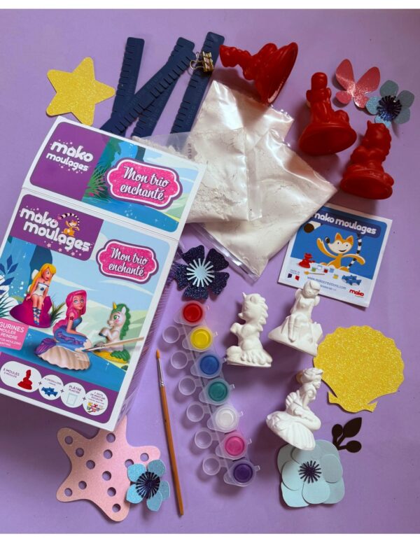 Mako Moulages Mako Moulages - Fee Zeemeermin En Eenhoorn 3 Mallen Set Voor Sneldrogend Gips 3760012591206 Mako Speelgoed & Spellen Knutselen  Wijs west