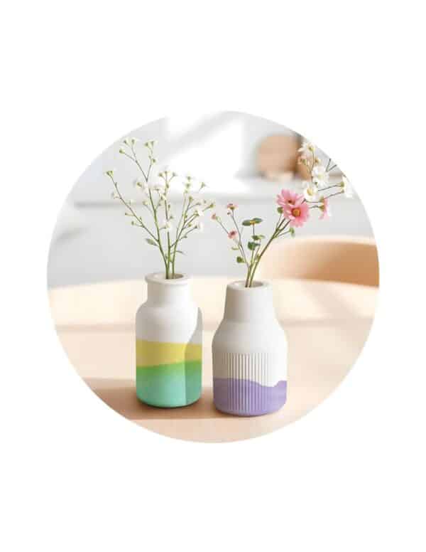 Mako Moulages Mako Moulages - 2 Vaasjes Voor Droogbloemen Of Pennen 3760012591220 Mako Speelgoed & Spellen Knutselen  Wijs west