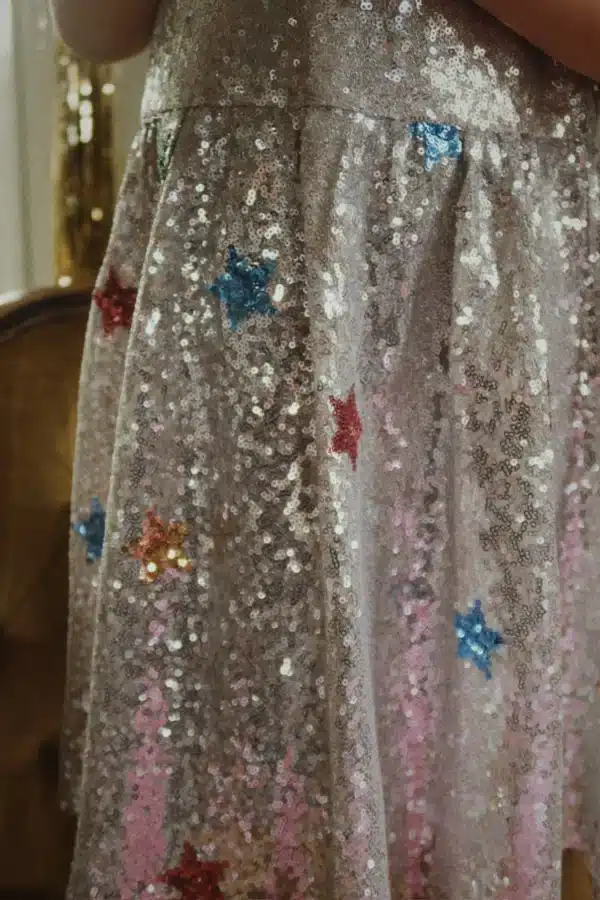 Konges Sløjd Starla Star Dust Dress Star Sequin Silver