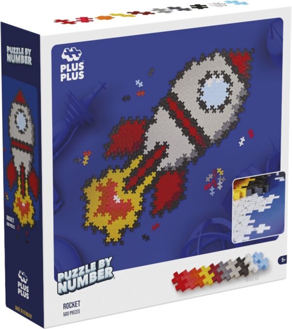 Plus Plus Plus Plus Puzzle By Number Raket: 500 Stuks 5710409107594  Speelgoed & Spellen Bouwen  Wijs west