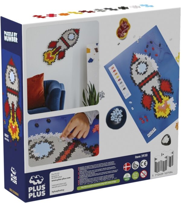 Plus Plus Plus Plus Puzzle By Number Raket: 500 Stuks 5710409107594  Speelgoed & Spellen Bouwen  Wijs west