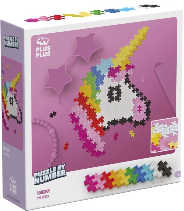 Plus Plus Plus Plus Puzzle By Number Eenhoorn: 250 Stuks 5710409107587  Speelgoed & Spellen Bouwen  Wijs west