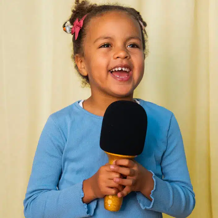 0792649526842 Lalarma Glitter Microfoon 2 in 1 - Goud